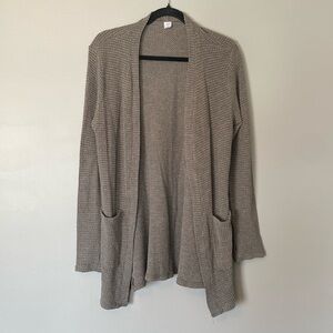 Grey waffle knit cardigan - medium
